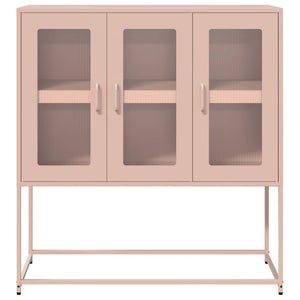 vidaXL Sideboard Pink 100.5x39x107 cm Cold-rolled Steel