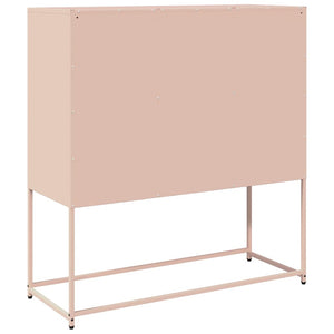 vidaXL Sideboard Pink 100.5x39x107 cm Cold-rolled Steel