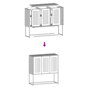 vidaXL Sideboard Pink 100.5x39x107 cm Cold-rolled Steel