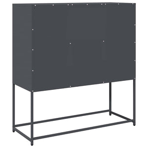 vidaXL Sideboard Anthracite 100.5x39x107 cm Cold-rolled Steel