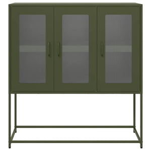 vidaXL Sideboard Olive Green 100.5x39x107 cm Cold-rolled Steel