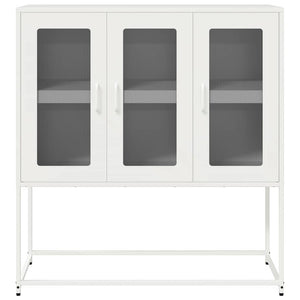 vidaXL Sideboard White 100.5x39x107 cm Cold-rolled Steel