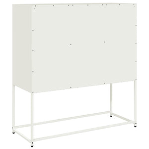 vidaXL Sideboard White 100.5x39x107 cm Cold-rolled Steel