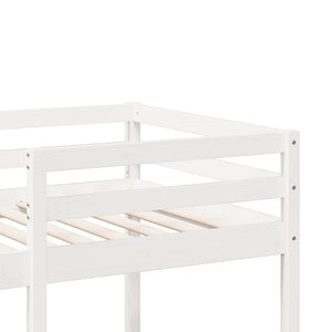 vidaXL Loft Bed Frame without Mattress White 80x200cm Solid Wood Pine