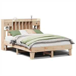 vidaXL Bed Frame without Mattress 140x190 cm Solid Wood Pine