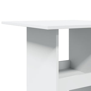 vidaXL Bar Table with Storage White 60x60x102 cm Engineered Wood