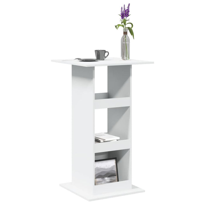 vidaXL Bar Table with Storage White 60x60x102 cm Engineered Wood