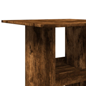 vidaXL Bar Table with Storage Smoked Oak 60x60x102 cm Engineered Wood