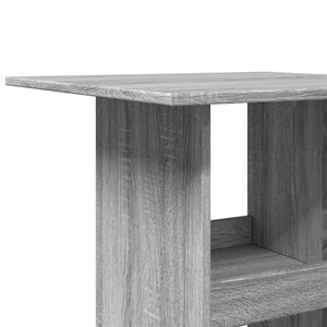 vidaXL Bar Table with Storage Grey Sonoma 60x60x102 cm Engineered Wood