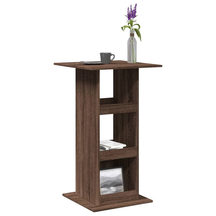 vidaXL Bar Table with Storage Brown Oak 60x60x102 cm Engineered Wood