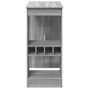 vidaXL Bar Table with Racks Grey Sonoma 90x47.5x103.5 cm Engineered Wood