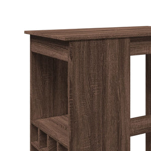 vidaXL Bar Table with Racks Brown Oak 90x47.5x103.5 cm Engineered Wood