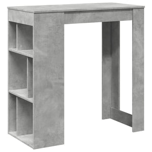 vidaXL Bar Table with Racks Concrete Grey 102x50x103.5 cm Engineered Wood