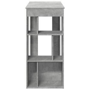 vidaXL Bar Table with Racks Concrete Grey 102x50x103.5 cm Engineered Wood