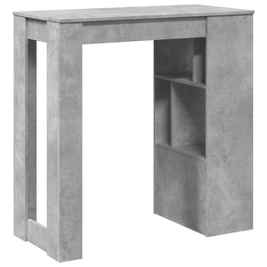 vidaXL Bar Table with Racks Concrete Grey 102x50x103.5 cm Engineered Wood