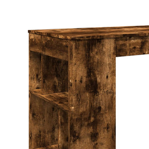 vidaXL Bar Table with Racks Smoked Oak 102x50x103.5 cm Engineered Wood