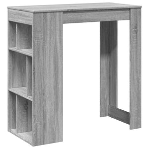 vidaXL Bar Table with Racks Grey Sonoma 102x50x103.5 cm Engineered Wood