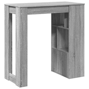 vidaXL Bar Table with Racks Grey Sonoma 102x50x103.5 cm Engineered Wood