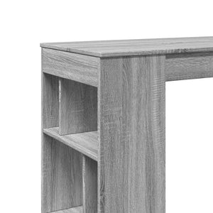 vidaXL Bar Table with Racks Grey Sonoma 102x50x103.5 cm Engineered Wood