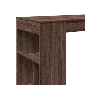 vidaXL Bar Table with Racks Brown Oak 102x50x103.5 cm Engineered Wood