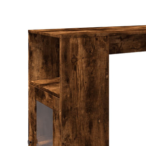 vidaXL Bar Table with Racks Smoked Oak 101x40x103.5 cm Engineered Wood