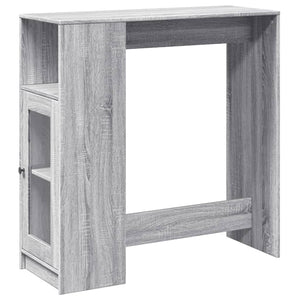 vidaXL Bar Table with Racks Grey Sonoma 101x40x103.5 cm Engineered Wood