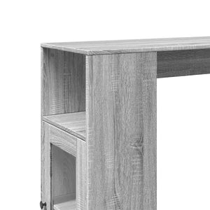 vidaXL Bar Table with Racks Grey Sonoma 101x40x103.5 cm Engineered Wood