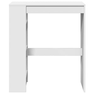 vidaXL Bar Table with Racks White 90x40x103.5 cm Engineered Wood