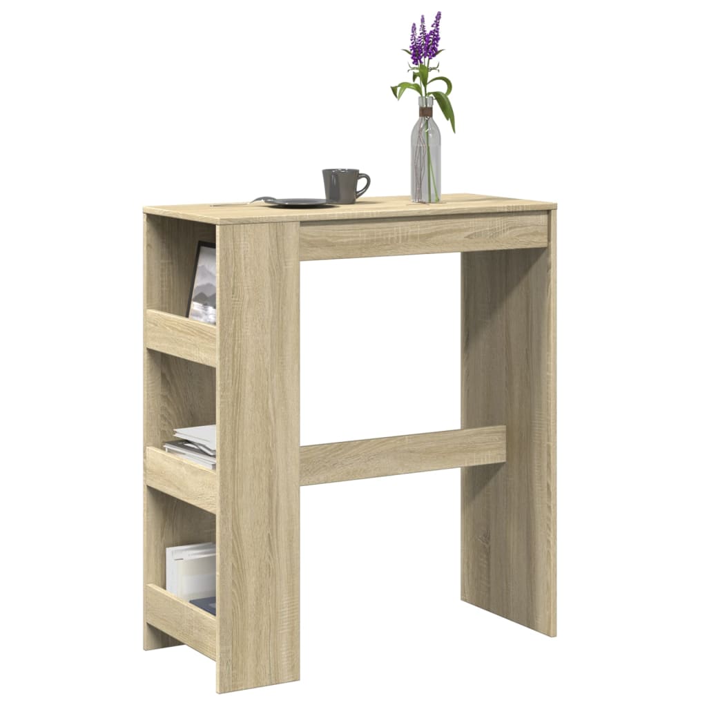 vidaXL Bar Table with Racks Sonoma Oak 90x40x103.5 cm Engineered Wood