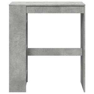 vidaXL Bar Table with Racks Concrete Grey 90x40x103.5 cm Engineered Wood