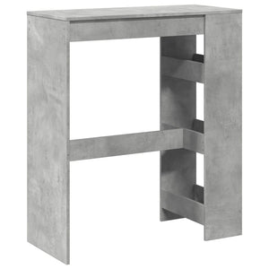 vidaXL Bar Table with Racks Concrete Grey 90x40x103.5 cm Engineered Wood