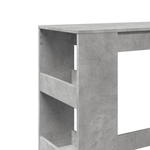 vidaXL Bar Table with Racks Concrete Grey 90x40x103.5 cm Engineered Wood