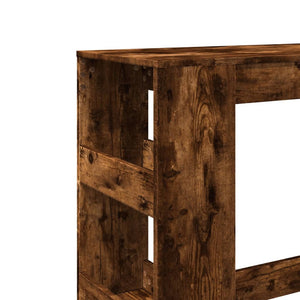 vidaXL Bar Table with Racks Smoked Oak 90x40x103.5 cm Engineered Wood