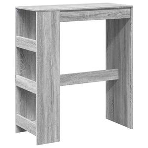 vidaXL Bar Table with Racks Grey Sonoma 90x40x103.5 cm Engineered Wood