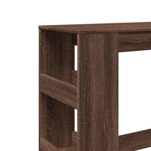 vidaXL Bar Table with Racks Brown Oak 90x40x103.5 cm Engineered Wood