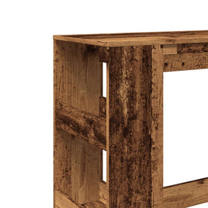 vidaXL Bar Table with Racks Old Wood 90x40x103.5 cm Engineered Wood