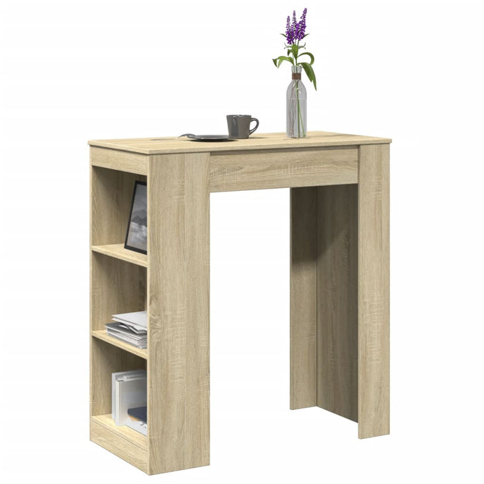 vidaXL Bar Table with Racks Sonoma Oak 95x47x103.5 cm Engineered Wood