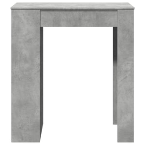 vidaXL Bar Table with Racks Concrete Grey 95x47x103.5 cm Engineered Wood