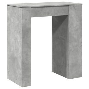 vidaXL Bar Table with Racks Concrete Grey 95x47x103.5 cm Engineered Wood