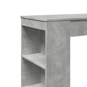 vidaXL Bar Table with Racks Concrete Grey 95x47x103.5 cm Engineered Wood