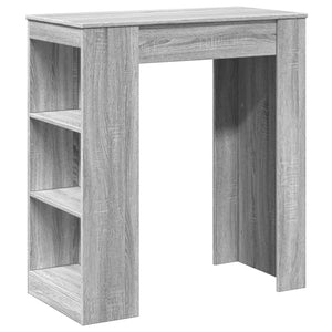 vidaXL Bar Table with Racks Grey Sonoma 95x47x103.5 cm Engineered Wood