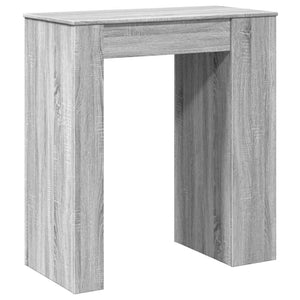 vidaXL Bar Table with Racks Grey Sonoma 95x47x103.5 cm Engineered Wood