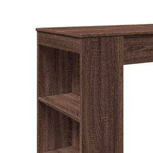 vidaXL Bar Table with Racks Brown Oak 95x47x103.5 cm Engineered Wood