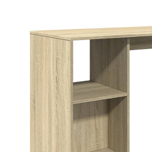 vidaXL Bar Table with Shelf Sonoma Oak 124x46x103.5 cm Engineered Wood