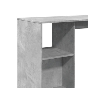 vidaXL Bar Table with Shelf Concrete Grey 124x46x103.5 cm Engineered Wood