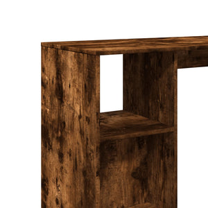 vidaXL Bar Table with Shelf Smoked Oak 124x46x103.5 cm Engineered Wood