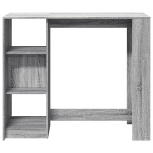 vidaXL Bar Table with Shelf Grey Sonoma 124x46x103.5 cm Engineered Wood