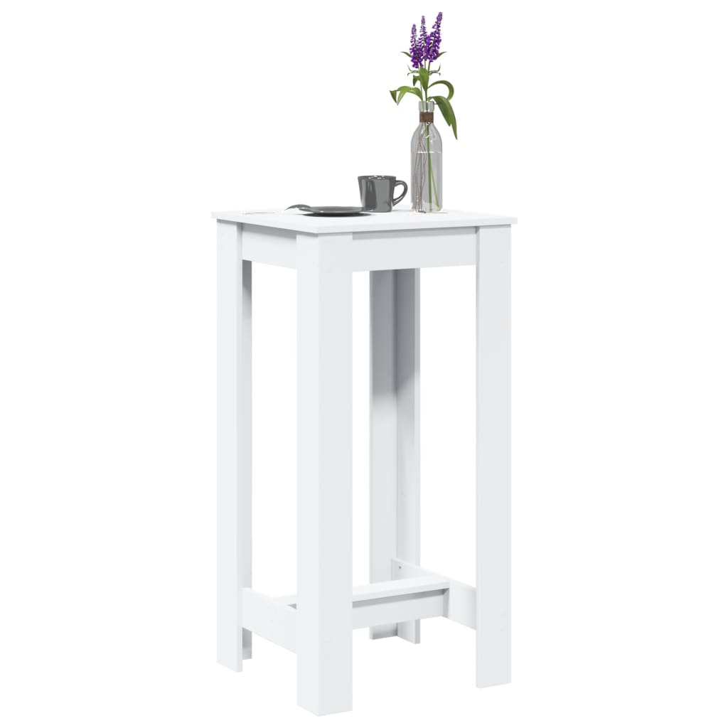 vidaXL Bar Table White 51x50x103.5 cm Engineered Wood