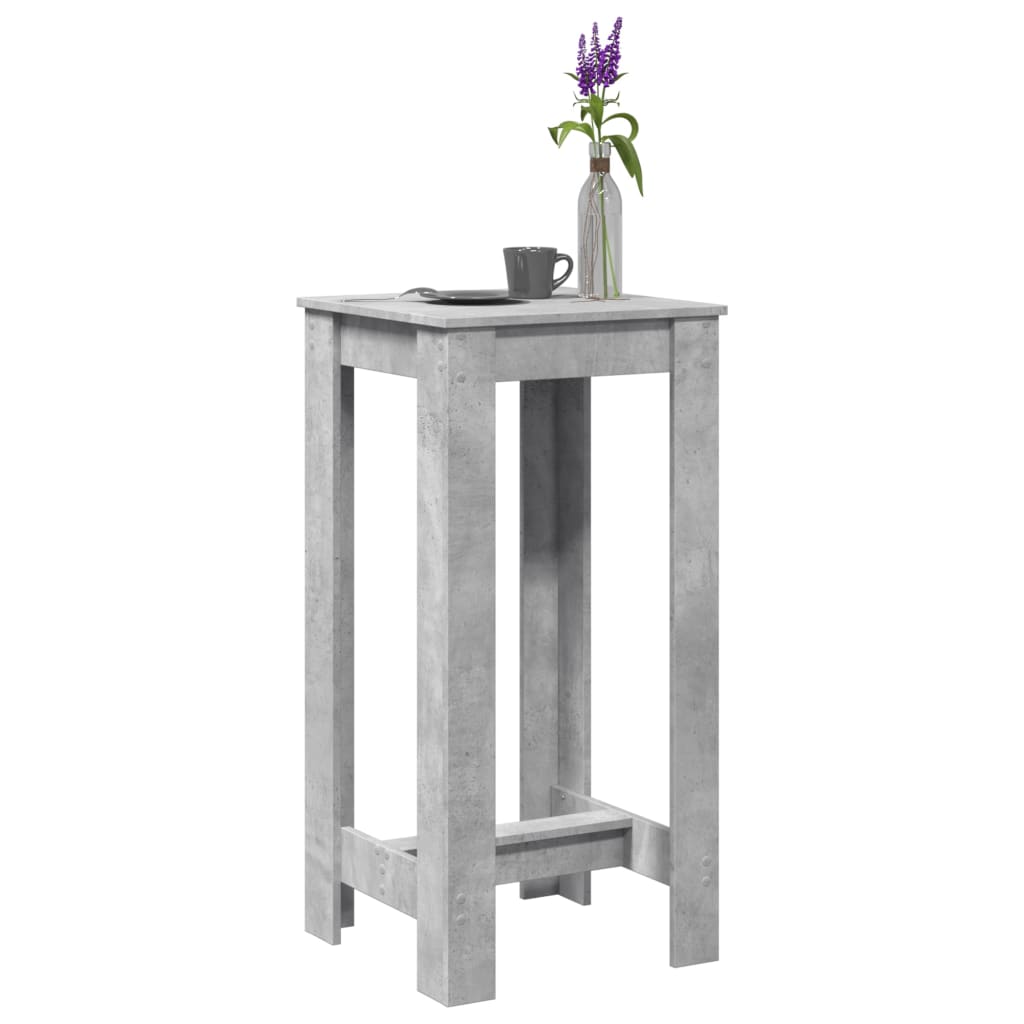 vidaXL Bar Table Concrete Grey 51x50x103.5 cm Engineered Wood