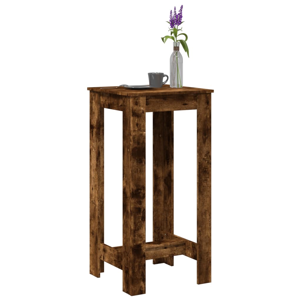 vidaXL Bar Table Smoked Oak 51x50x103.5 cm Engineered Wood